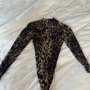 Leopard Print Thong Animal SKIMS Dolce Gabbana Body Suit bodysuit Size S